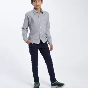 Chino pants for a boy with a de men print